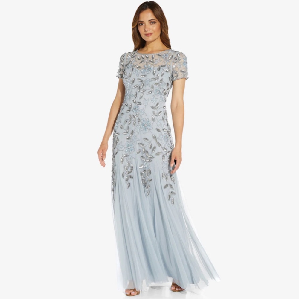 New with tags Adrianna Papell Hand beaded Gown
